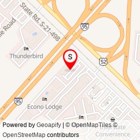 Quincy's Family Steakhouse on I 95,  South Carolina - location map