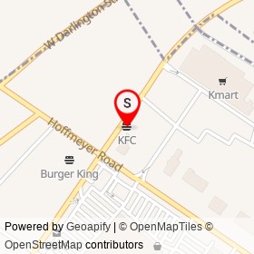 KFC on West Evans Street, Florence South Carolina - location map