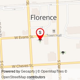 Florence on , Florence South Carolina - location map