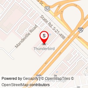 Thunderbird on I 95,  South Carolina - location map