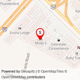 Motel 6 on Davis Road,  South Carolina - location map
