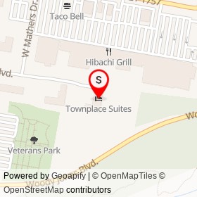 Townplace Suites on Woody Jones Boulevard, Florence South Carolina - location map