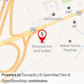 Florence Inn and Suites on West Palmetto Street,  South Carolina - location map