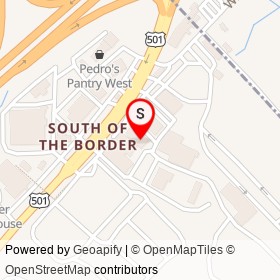 Pedro's Pura Vida on US 301;US 501,  South Carolina - location map