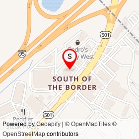 Fort Pedro on US 301;US 501,  South Carolina - location map