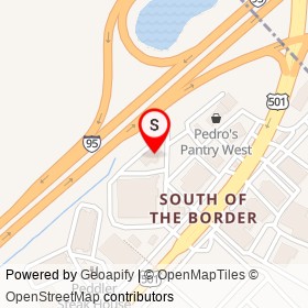 South Of The Border Sombrero Tower on I 95,  South Carolina - location map