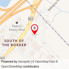 Pedro's Pantry East on US 301;US 501,  South Carolina - location map