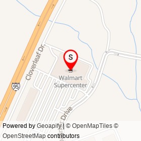 Walmart Supercenter on Market Drive, Emporia Virginia - location map