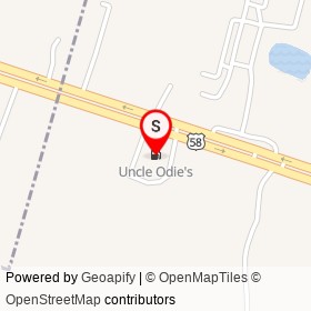 Uncle Odie's on Courtland Road, Emporia Virginia - location map