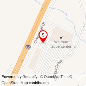 Walmart 2805 Emporia on Cloverleaf Drive, Emporia Virginia - location map