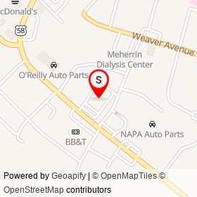 CVS Pharmacy on Belfield Drive, Emporia Virginia - location map