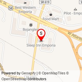 Sleep Inn Emporia on Wiggins Road, Emporia Virginia - location map