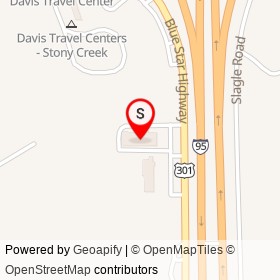 Hampton Inn Stony Creek/Petersburg Area on Blue Star Highway,  Virginia - location map