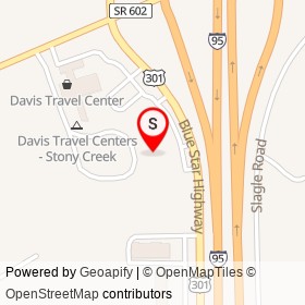 Denny's on Blue Star Highway,  Virginia - location map