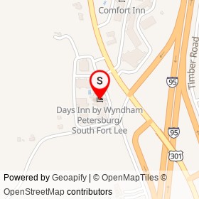 Days Inn by Wyndham Petersburg/South Fort Lee on South Crater Road, Petersburg Virginia - location map