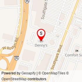 Denny's on South Avenue, Colonial Heights Virginia - location map