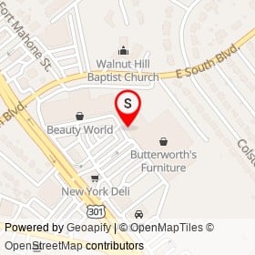 Top’s China on South Crater Road, Petersburg Virginia - location map