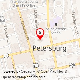 Wells Fargo on Franklin Street, Petersburg Virginia - location map