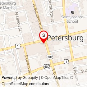 Petersburg Geeks on West Washington Street, Petersburg Virginia - location map