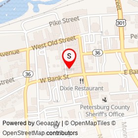 Siege Museum on West Bank Street, Petersburg Virginia - location map