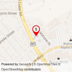 Wendy's on South Crater Road, Petersburg Virginia - location map