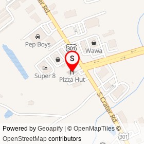 Pizza Hut on South Crater Road, Petersburg Virginia - location map