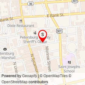 Petersburg Courthouse Historic District on , Petersburg Virginia - location map