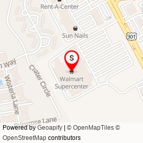 Walmart Supercenter on South Crater Road, Petersburg Virginia - location map