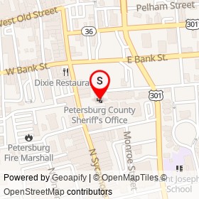 Petersburg County Sheriff's Office on Courthouse Avenue, Petersburg Virginia - location map
