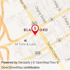 Bland's Florist on East Washington Street, Petersburg Virginia - location map