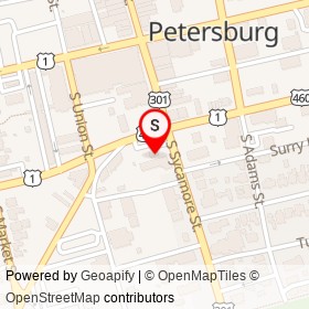 Church's Chicken on South Sycamore Street, Petersburg Virginia - location map