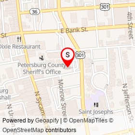 Petersburg Police Department on East Tabb Street, Petersburg Virginia - location map