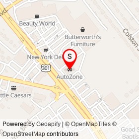 AutoZone on South Crater Road, Petersburg Virginia - location map