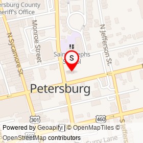 Truist on East Washington Street, Petersburg Virginia - location map