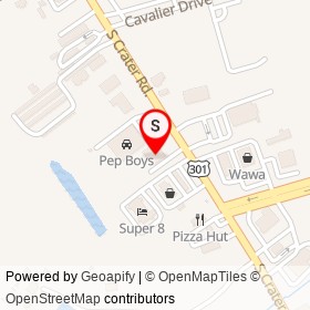 Advance Auto Parts on South Crater Road, Petersburg Virginia - location map