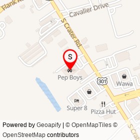 Pep Boys on South Crater Road, Petersburg Virginia - location map