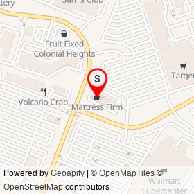 Mattress Firm on Charles H Dimmock Parkway, Colonial Heights Virginia - location map