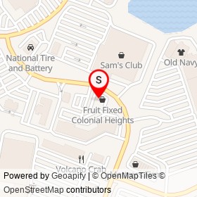 Starbucks on Southpark Boulevard, Colonial Heights Virginia - location map