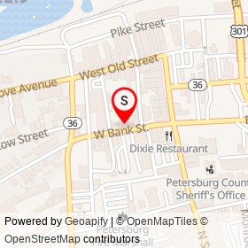 Alexander's on West Bank Street, Petersburg Virginia - location map