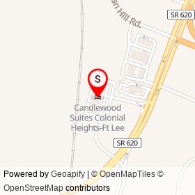Candlewood Suites Colonial Heights-Ft Lee on Woods Edge Road, Colonial Heights Virginia - location map