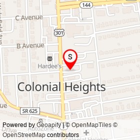 Long John Silver's on Boulevard, Colonial Heights Virginia - location map
