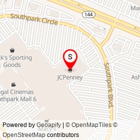 JCPenney on Southpark Circle, Colonial Heights Virginia - location map