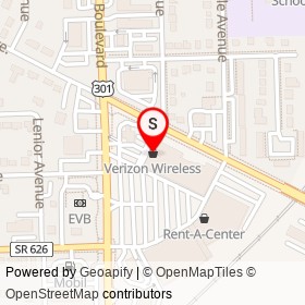 Verizon Wireless on East Ellerslie Avenue, Colonial Heights Virginia - location map