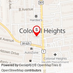 KFC on Boulevard, Colonial Heights Virginia - location map
