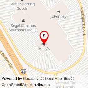Macy's on Southpark Circle, Colonial Heights Virginia - location map