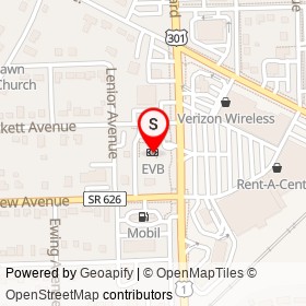 EVB on Pickett Avenue, Colonial Heights Virginia - location map