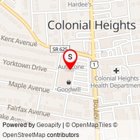 Dollar Tree on Boulevard, Colonial Heights Virginia - location map