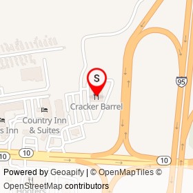 Cracker Barrel on Redwater Creek Road, Chester Virginia - location map