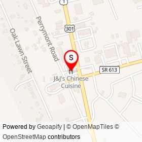 J&J's Chinese Cuisine on Jefferson Davis Highway,  Virginia - location map