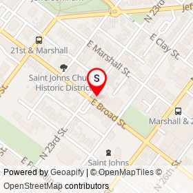 Patrick Henry Pub on East Broad Street, Richmond Virginia - location map